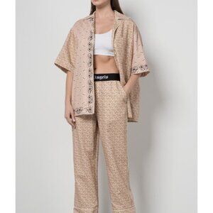 Palm Angels Light Pink Linen Blend Banana Sport Pants, Size 40, NWT!